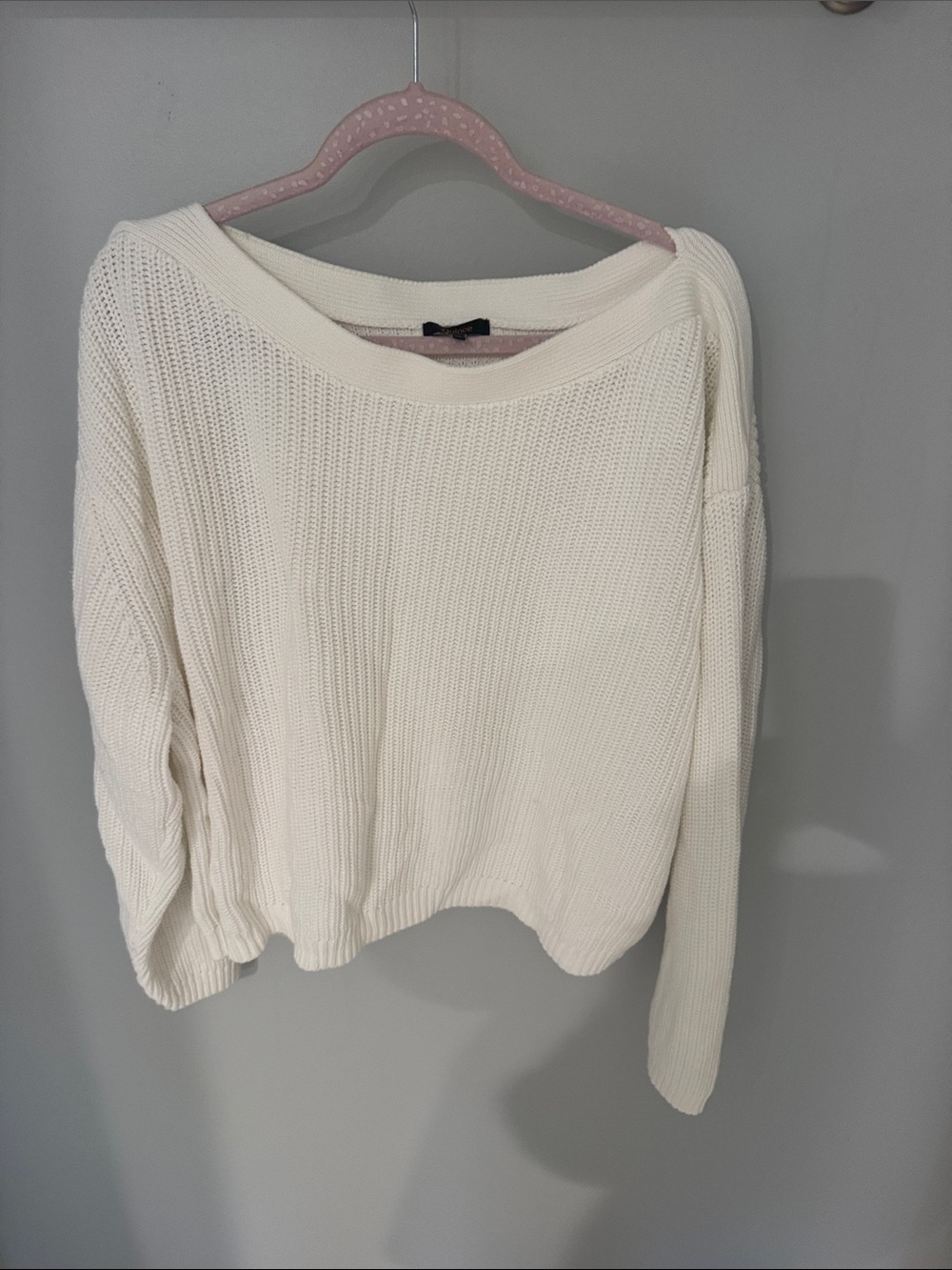 Quince Cream Scoopneck Knit Sweater